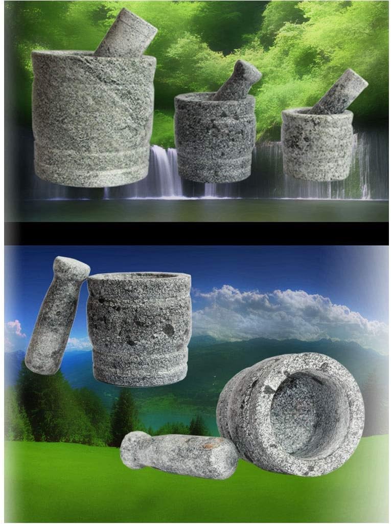 Mortar and Pestle Granite Mortar and Pestle 15 cm Mortar and Pestle