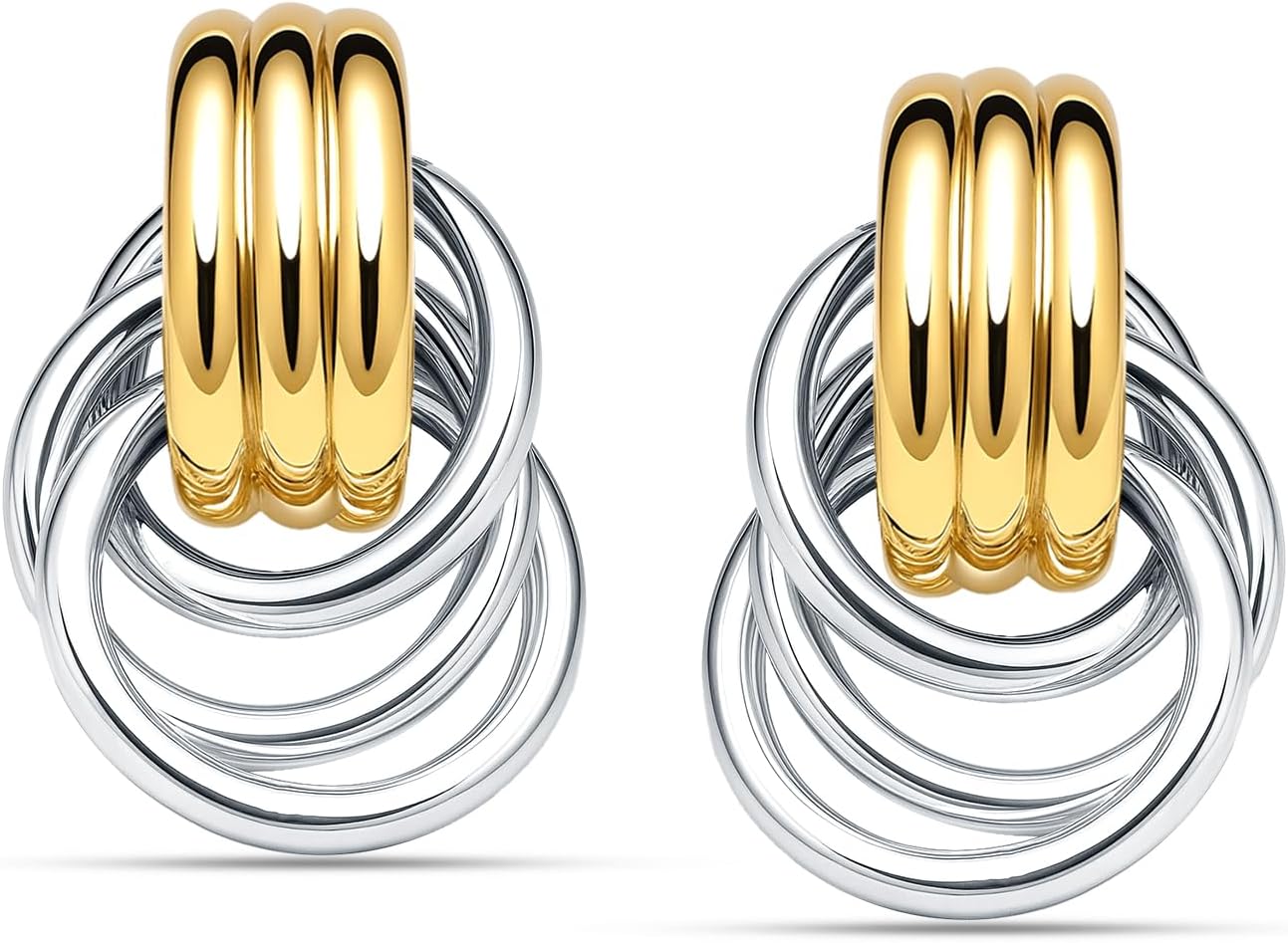 LeCalla 925 Sterling Silver Love Knot Stud Earrings for Women | Classic, Textured, Textured Celtic Knot Designs Studs Earring Jewelry Gift for Birthday, Anniversary & Special Occasions