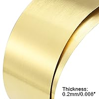 Vista 46 de uxcell Rollo de hoja de latón, placa 3,280.8 ft m x 82.0 ft m x 0.7 ft m de la hoja del metal