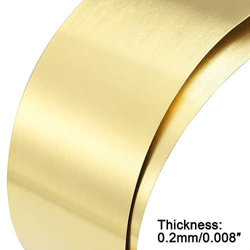 Miniatura 4 de uxcell Rollo de hoja de latón, placa de hoja de metal 3,280.8 ft m x 164.0 ft m x 0.7 ft m