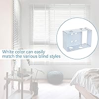 Vista 5 de ZOEYES 12 soportes para persianas de 2 pulgadas, soporte de montaje de perfil bajo para persianas de ventana (blanco)