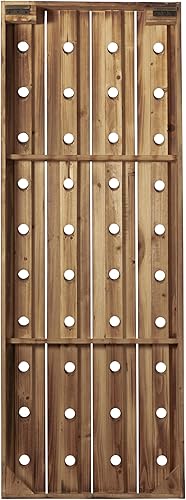 Miniatura 3 de Deco 79 Estante rectangular de madera rústica para vino 21 x 4 x 57 pulgadas color marrón