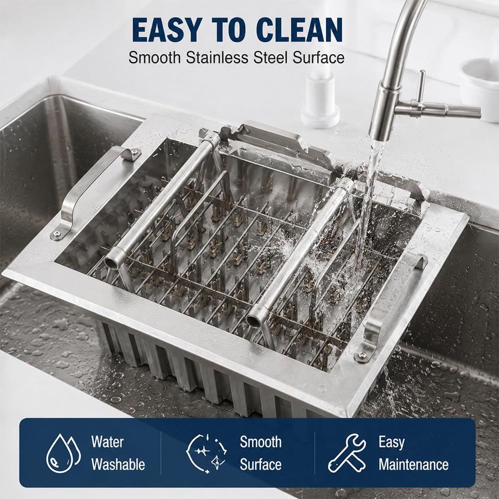 Molde para Helado de Acero Inoxidable, máquina de Soldadura de Moldes para Palos de Hielo, Helado DIY, 40 Agujeros para Palos para el hogar