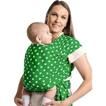 Fashion Star Baby Wrap Carrier, Comfortable Baby Wear Wrap and Swaddle, Stretchable, Breathable, Hands Free Design Toddler Sling for Newborn to Toddler 7-35 lbs
