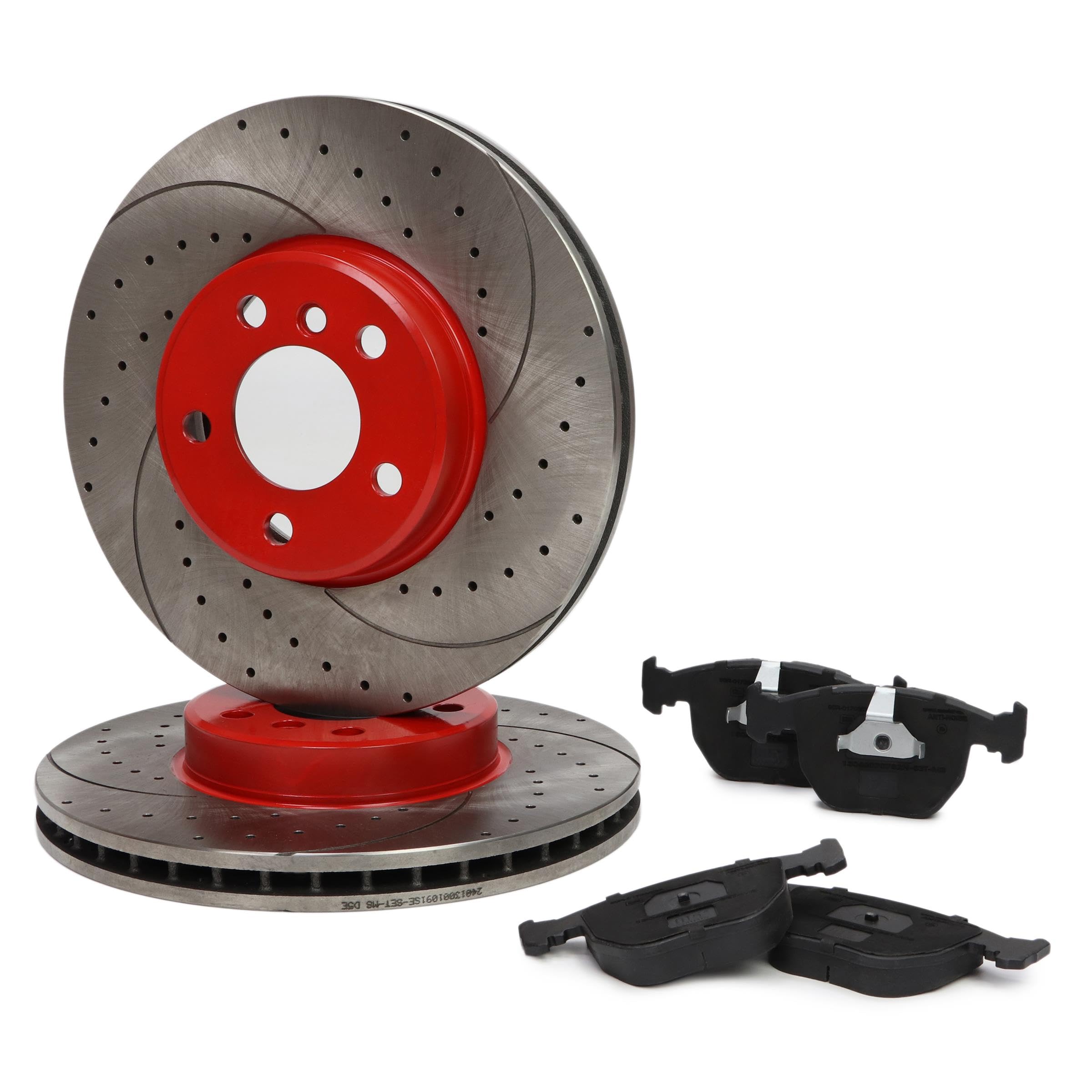 Kit de Discos de Freno y Pastillas - Discos de Freno Eje delantero 332 ventilado - Pastillas de Freno Compatible con BMW X3 E83 con chapa antichirrido