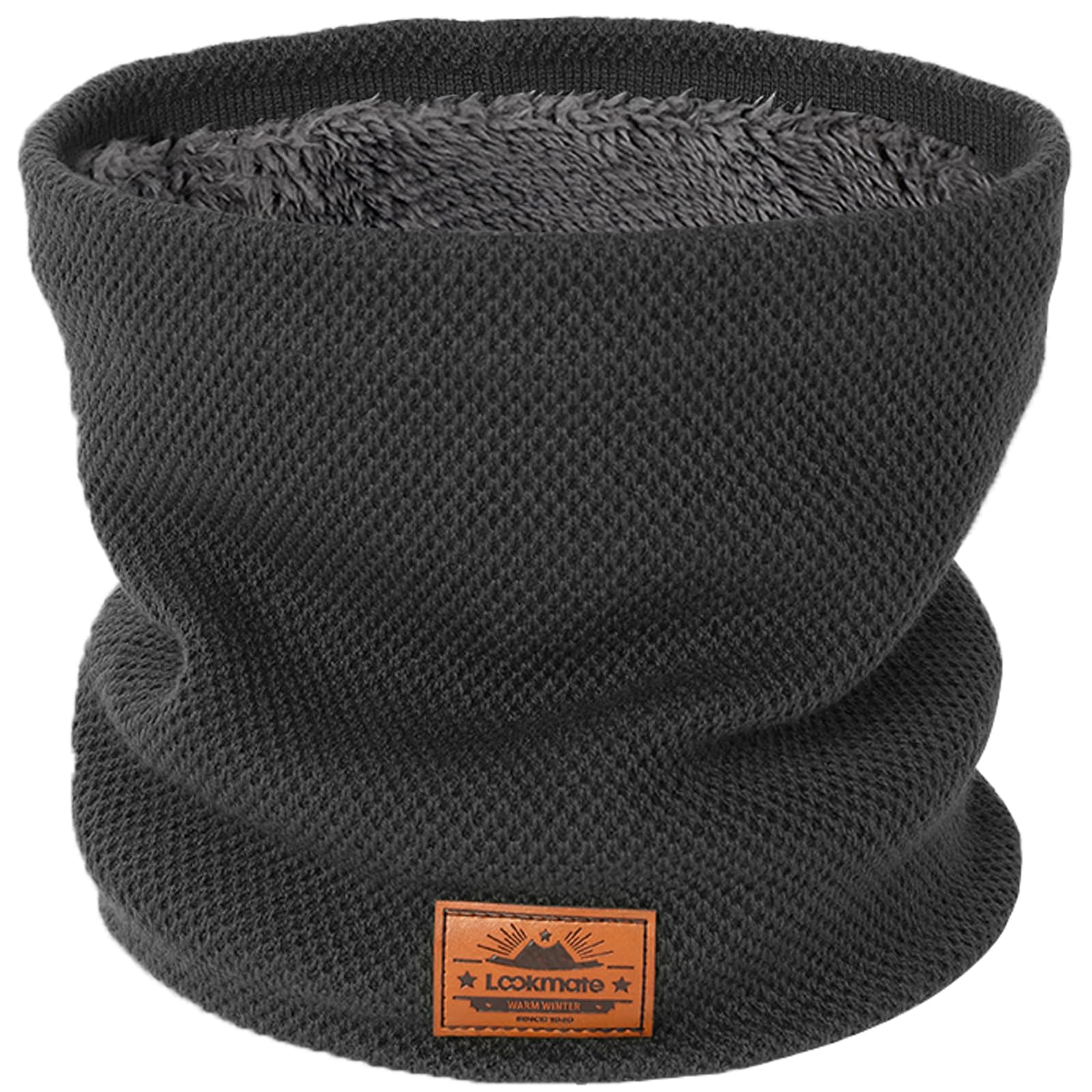 Schlauchschal Herren Schal Halstuch,Halswärmer Motorrad,Gefüttert Weichem Nackenwärmer Dick Fleece Loop Schal Winddichte für Maske