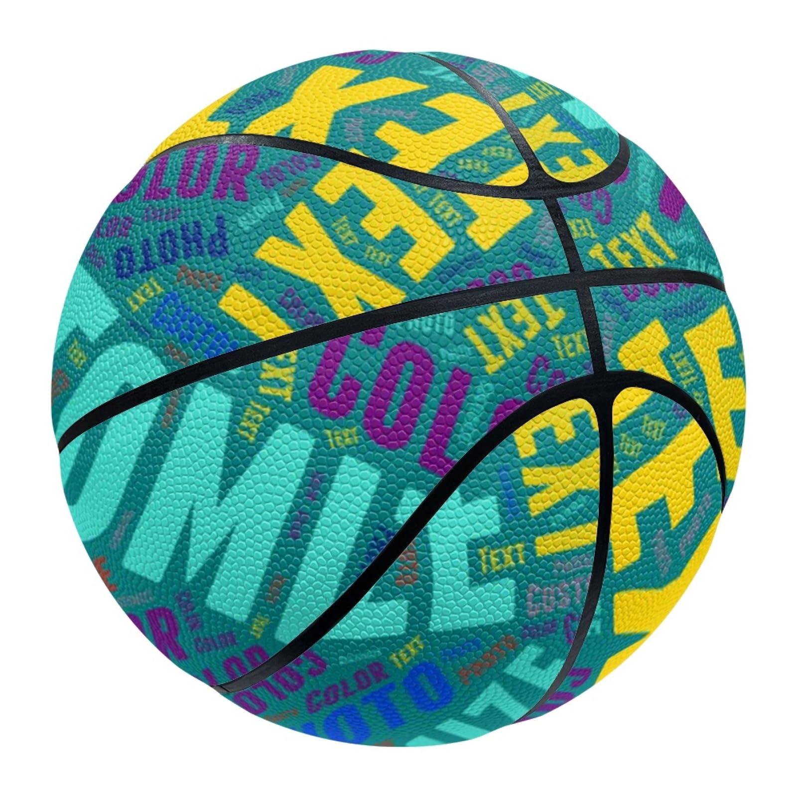 Ballon de Basket Personnalisable, Basket Personnalisable avec Votre nom Dessus, Taille 5 (27,5")/7(29,5"), Cadeaux Personnalisés, avec prénom et Texte Gravé Ballon de Basket