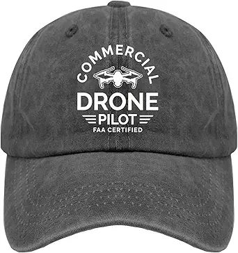 Commercial Drone Pilot FAA Certified Vintage Cotton Washed Baseball Cap