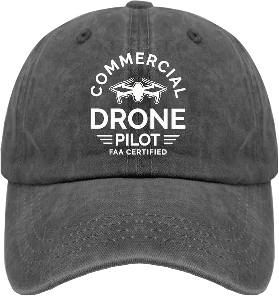 Commercial Drone Pilot FAA Certified Hat Vintage Cotton Washed Baseball Caps Adjustable Dad Hat