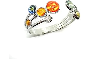 Solar System Planet Bubble Cuff Bracelet: Embark on an Intergalactic Journey with Celestial Style