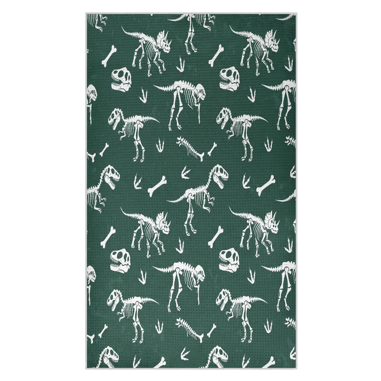 BURSTDDY Dinosaur Bones Kitchen Towels,Absorbent Dish Towels 1 Pack