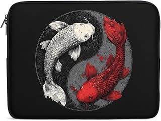 Yinyang Japanese Fish Funny Laptop Bag Carrying Briefcase Computer Sleeve for Notebook Ultrabook