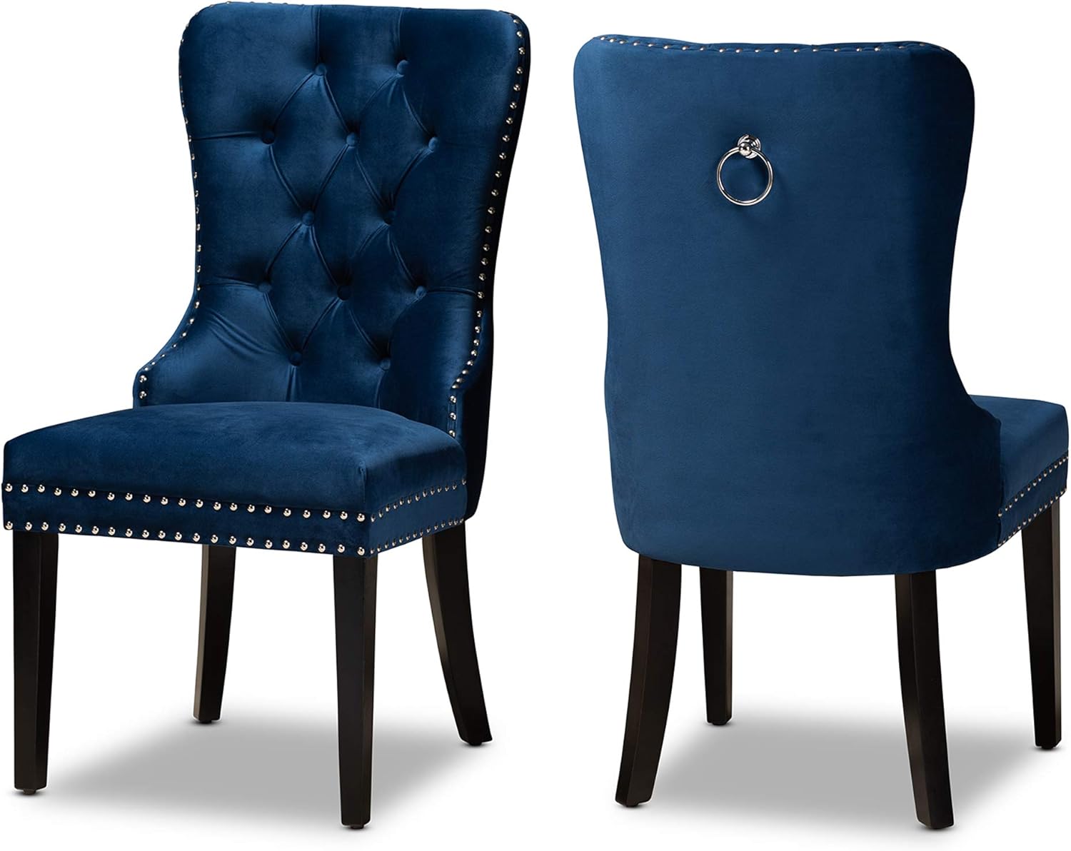 Baxton Studio Set of 2 16210461AMZ Dining Chairs, Navy