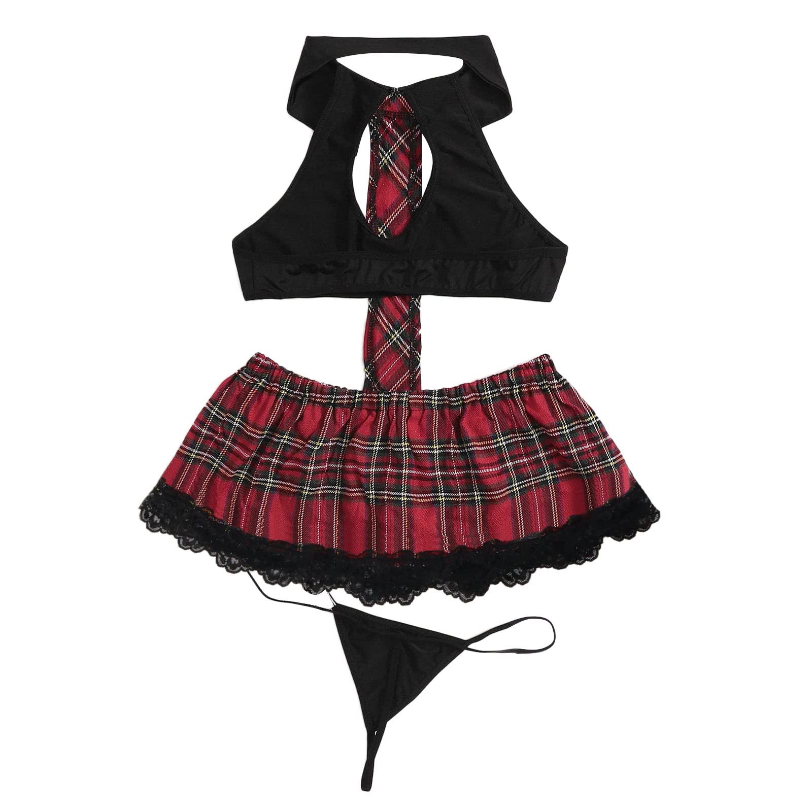 EYNMVR Women Sexy Teddy Babydolls Sleeveless Lingerie Floral Embroidery Sheer Nightgown Lace Mini Skirt Nightwear Sleepwear Pjs