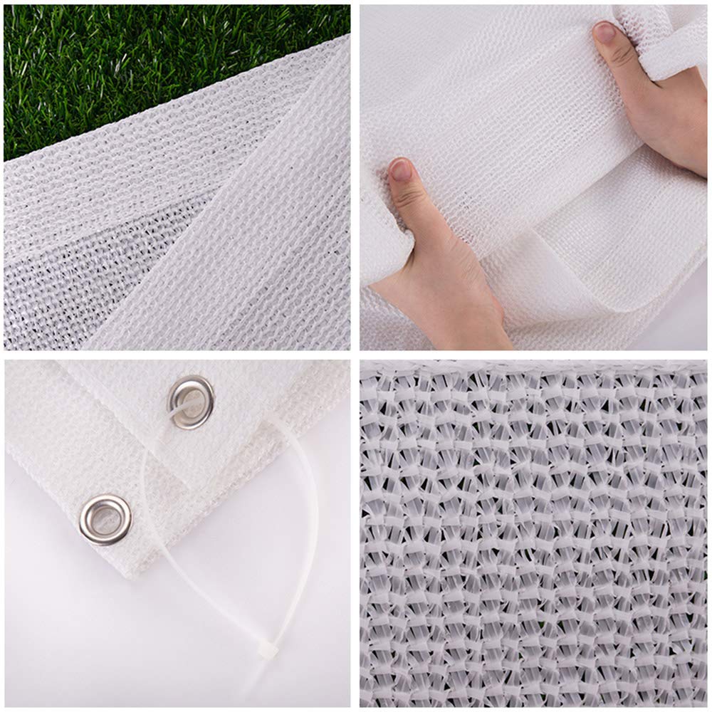 Weißes Sonnenschutznetz für Gewächshäuser Garten Pflanzen Rasen - atmungsaktives hitzebeständiges & Sichtschutz ideal für Fenster und Außenbereiche.