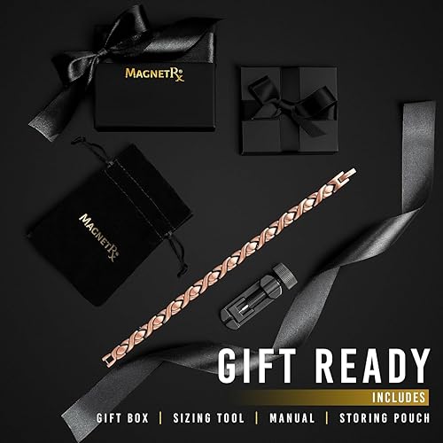 Vista 42 de MagnetRX® Tobillera de cobre para hombre, pulsera de tobillo magnética de cobre ultra fuerte para hombres, pulsera de tobillo magnética efectiva