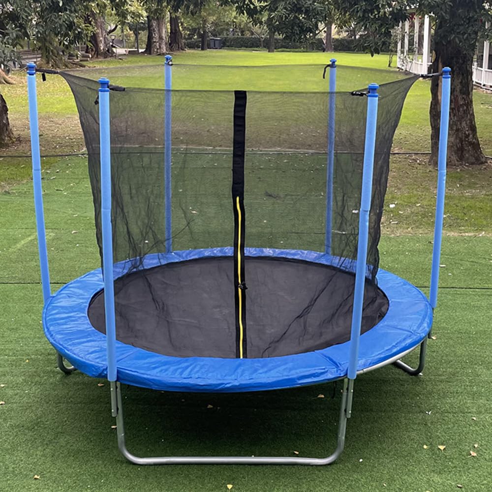 Rete di Sicurezza per Trampolino, Rete Ricambio Trampolino Ø 305cm con Cerniera e Fibbie, per Pali da 6, Altezza: 180 cm