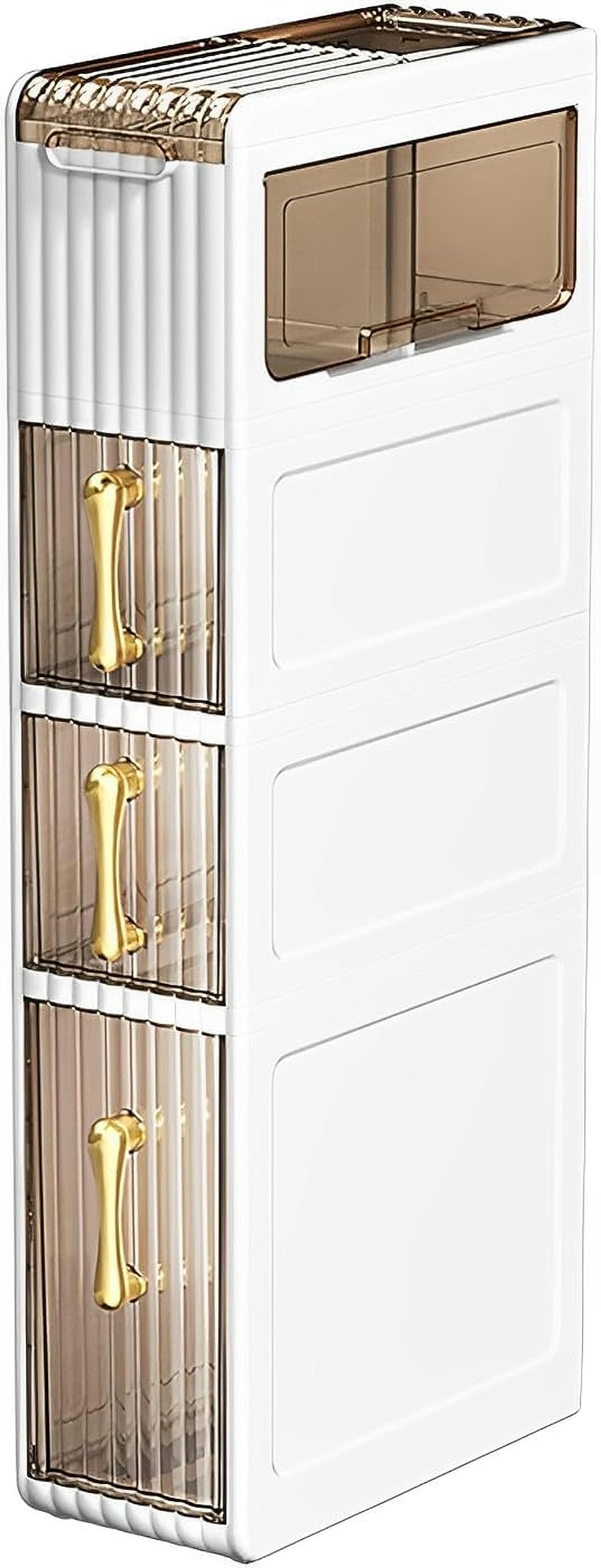 Cajones de almacenamiento apilables Unidad de gabinete de Pie Almacenamiento de baño, Gabinete de almacenamiento de inodoro para baño Delgado Almacenamiento de piso de es