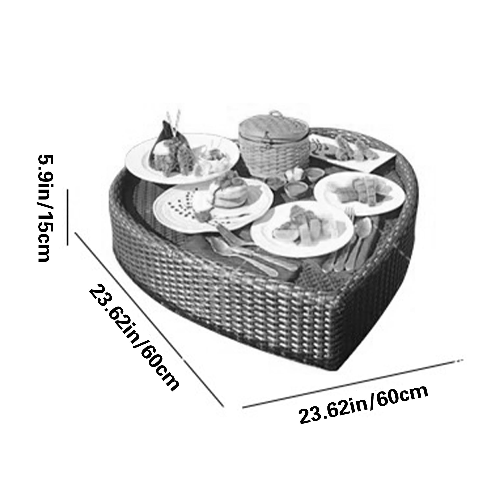 Bandeja flotante para servir para piscinas, jacuzzis y playas, perfecta para bebidas, brunch y entretenimiento al aire libre, impermeable y diseño