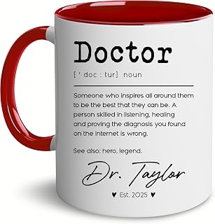 Personalized Dr Mug - Dr Gift for Doctor, Doctorate, Future Phd, New Medical Student - Doctor Definition Mug - Thank You Appreciation Gift For Men Women