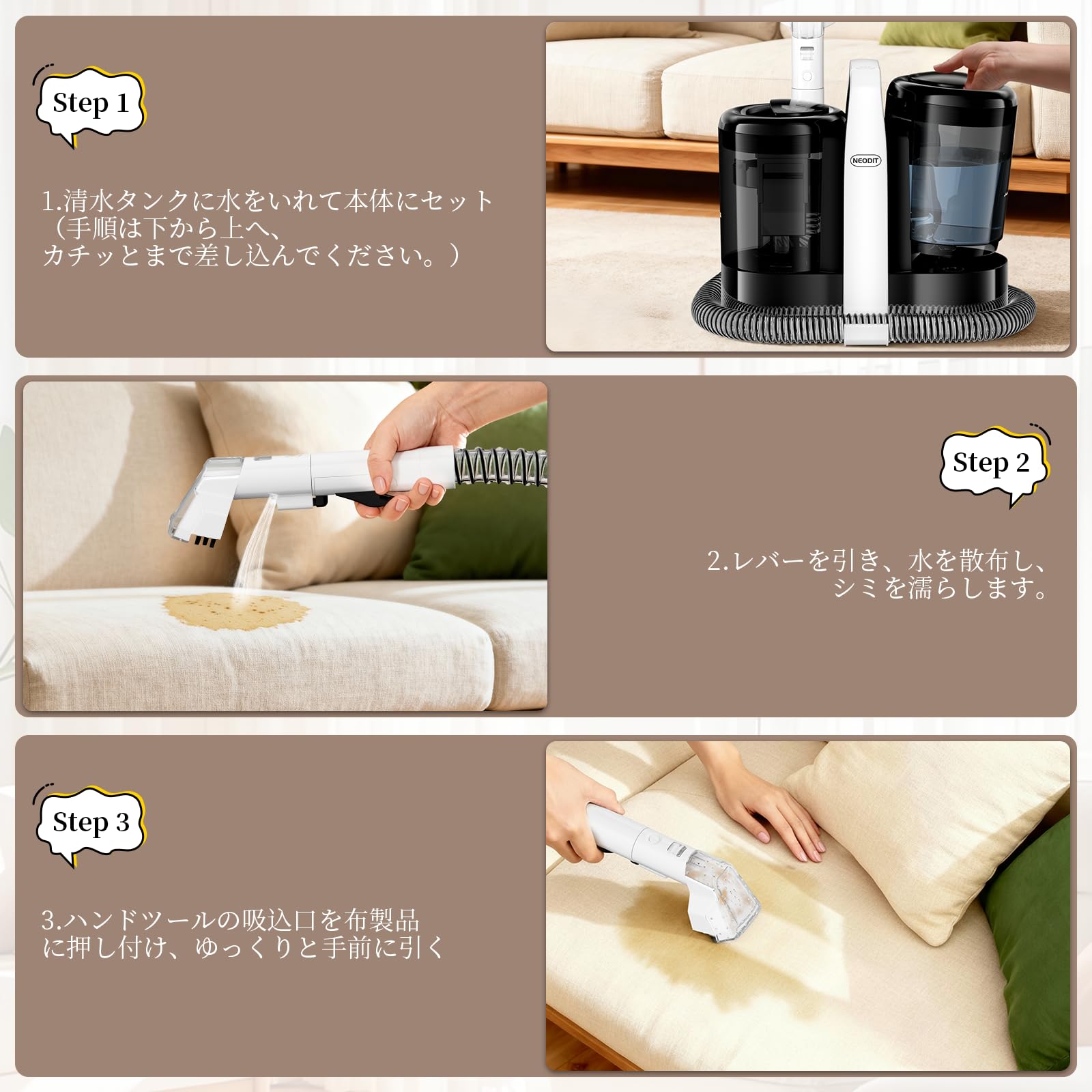 Amazon.co.jp: 【技術革新・18000Pa超強吸引力】NEODIT 第2世代