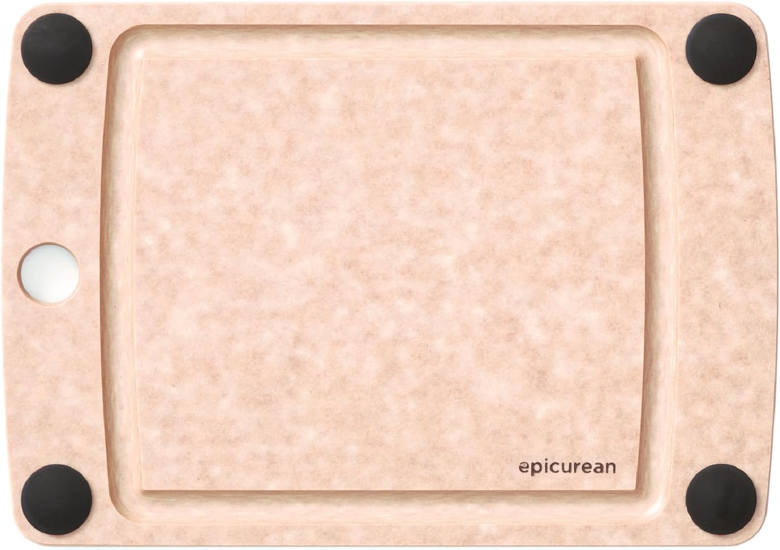 Epicurean All-In-One Cutting Board with Non-Slip Feet and Juice Groove, 10" × 7", Natural/Black (Pack of 6)
