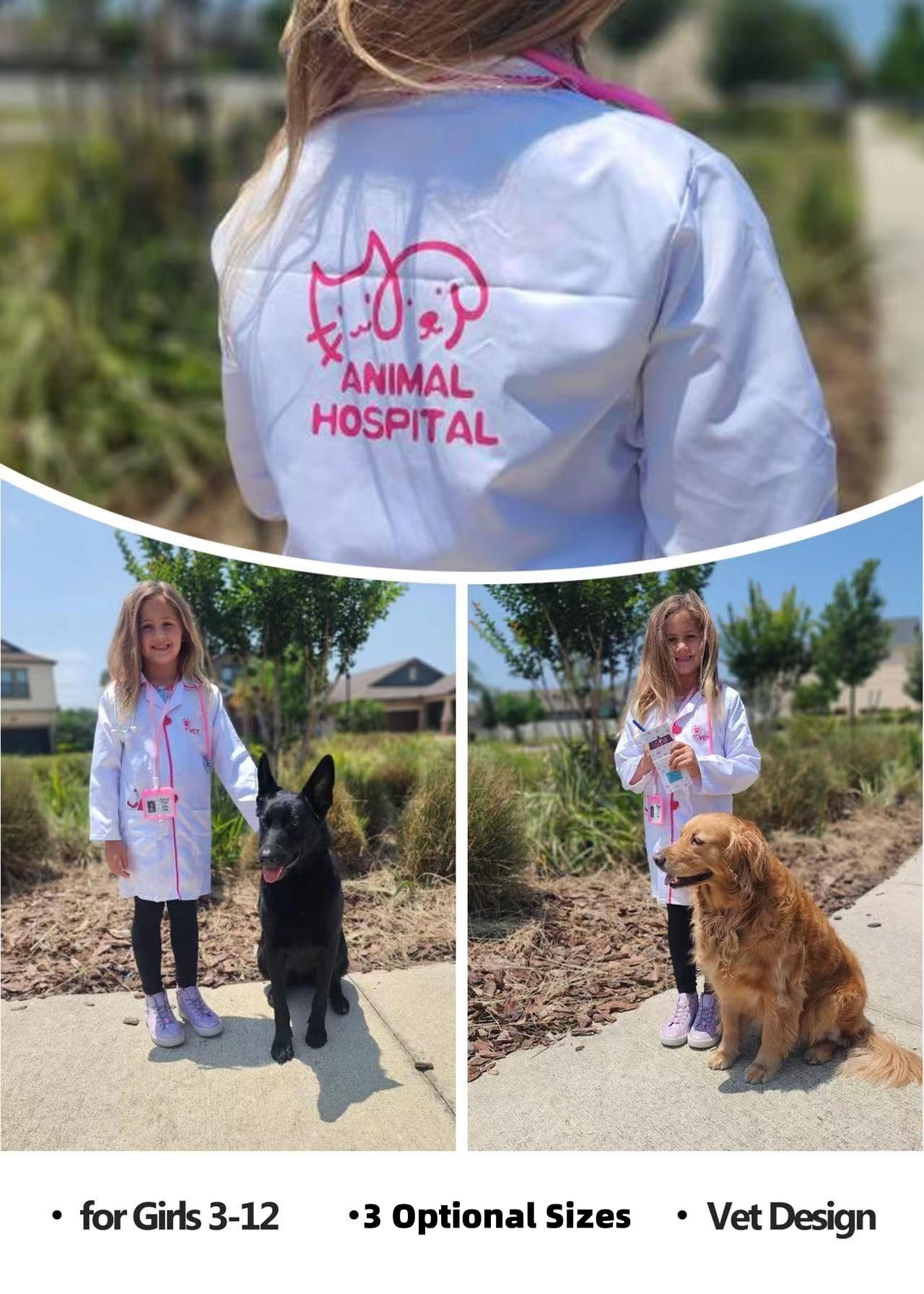 Disfraz de veterinario para niños, disfraz de veterinario para niños pequeños, juego de veterinario, disfraces de Halloween para niñas 6