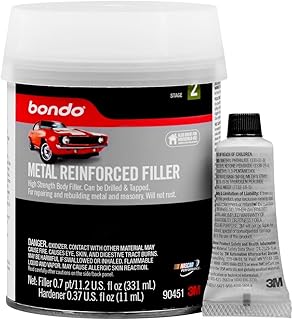 Bondo 90451-case Metal Reinforced Filler with Hardener - 0.7 pint, 4 Pack