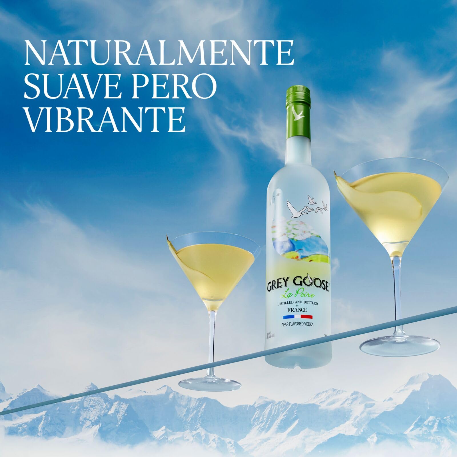GREY GOOSE La Poire, ALC. 40 %, 100 cl / 1 l, vodka francés aromatizado de, elaborado con Grey Goose y peras de Anjou infusionadas y destiladas
