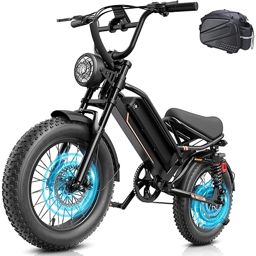 Jasion 3000W/2000W Electric Bike for Adults Teens,Electric Dirt Ebike 80/55 Miles Range,Moped Style E Bike 32/28MPH,20"/16"*4 Fat Tire Off Road Bike with Cruise Control,Dual Suspension E Motorcycle