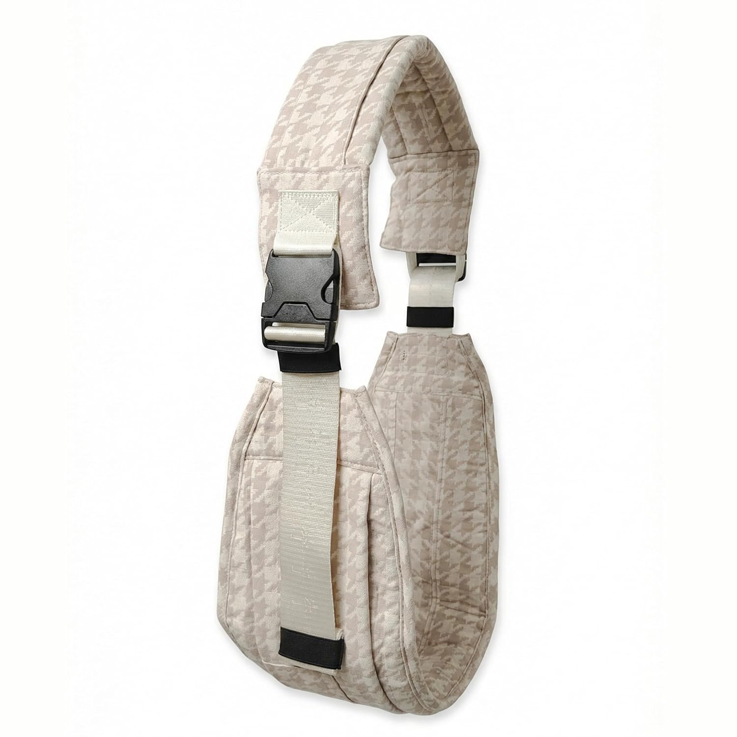 Toddler Carrier - Premium Cotton, Large Seat & Back Support, with Large Pocket, One Size Fits Most, Ideal for 6-48 Months (16-44 lbs) (Cotton Linen- Houndstooth, Regular)