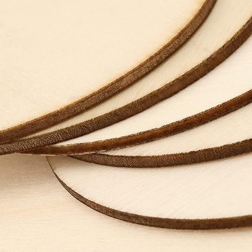 Miniatura 3 de ZEONHAK 200 círculos de madera de 3 pulgadas, piezas circulares de madera, discos redondos de madera de álamo, círculos de madera para manualidades,