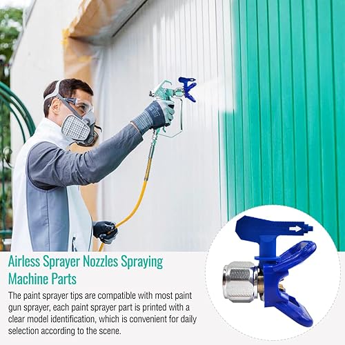 Miniatura 6 de 14 boquillas de pintura en aerosol reversibles, pistolas pulverizadoras de pintura sin aire, con filtros de pistola pulverizadora y asiento