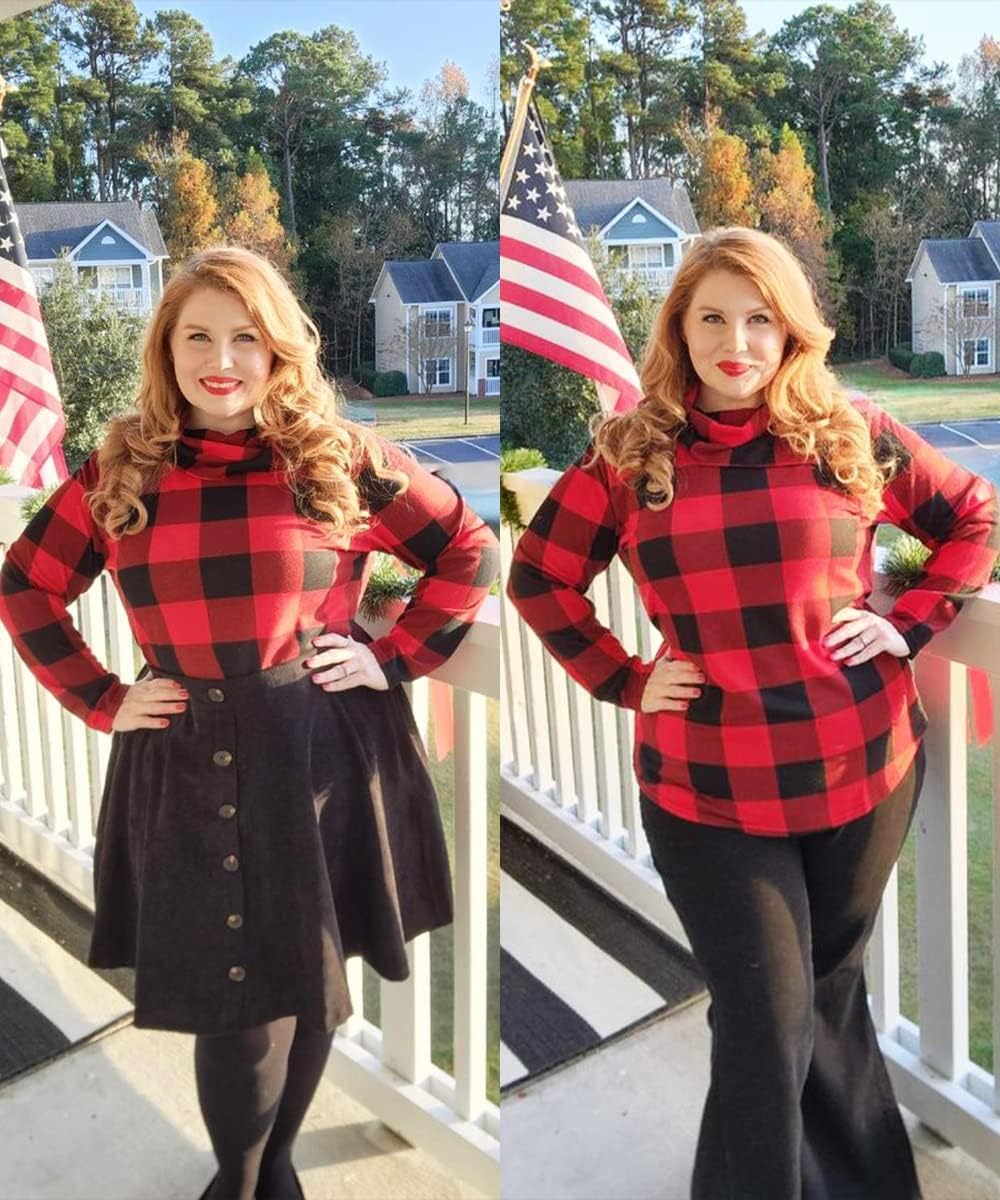 TIYOMI Plus Size Henley Shirts for Women Button Tops Raglan Pullover Fall Tunics XL-5XL - Image 4