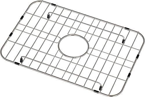 Rejilla para fregadero de 18 x 12-1/2 pulgadas, drenaje centrado con radio de esquina de 1-1/2 pulgadas, material de acero inoxidable para fregadero