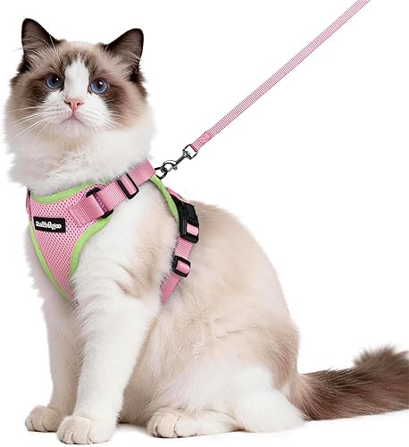 Miniatura 94 de rabbitgoo Cat Harness and Leash for Walking, Escape Proof Soft Adjustable Vest Harnesses for Cats, Easy Control Breathable Reflective Strips Jacket