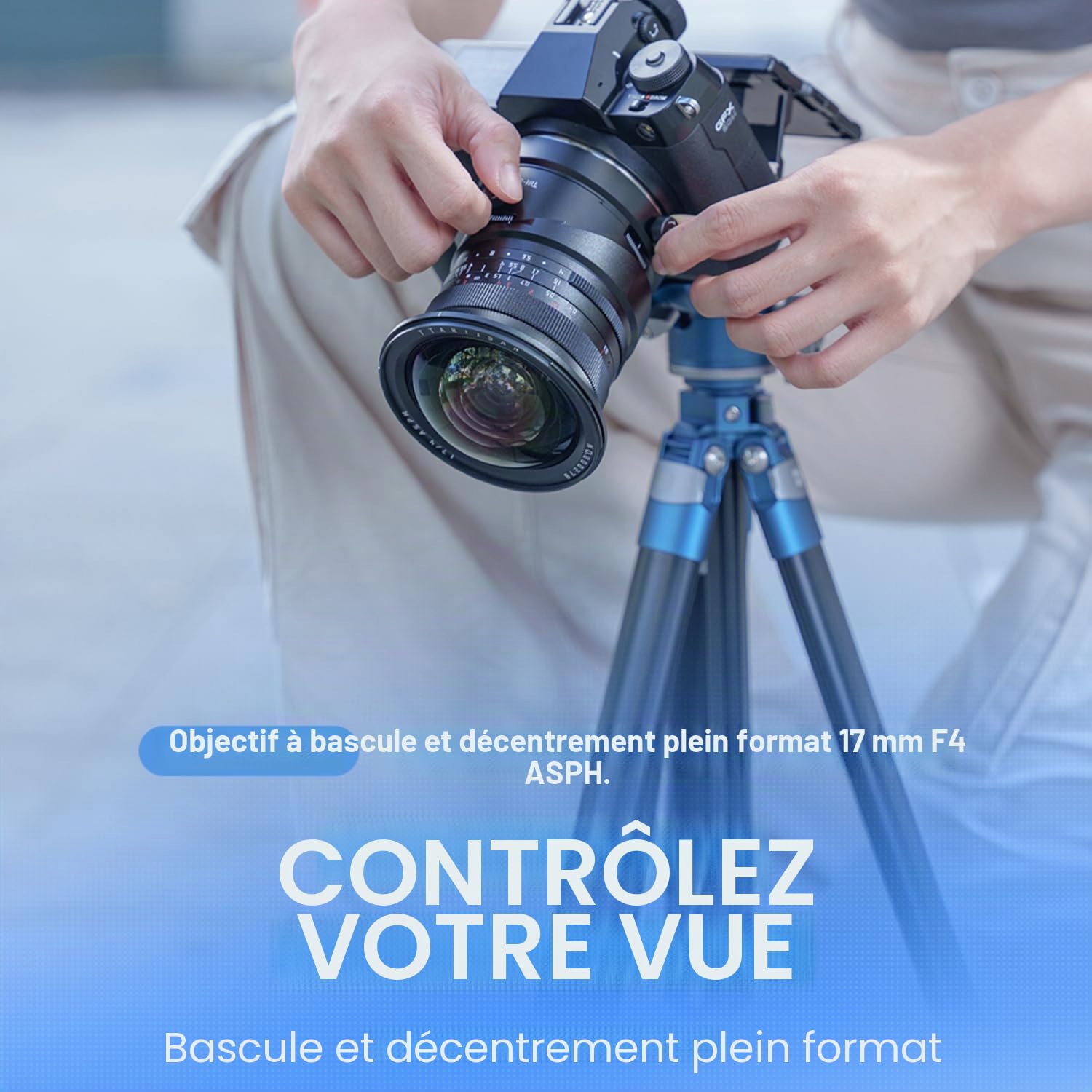 TTARTISAN Tilt-Shift 17mm F4 Objectif pour appareils Photo à Monture GFX. Objectif Ultra Grand-Angle à Mise au Point Manuelle. Décalage de ±8 mm, diaphragme à 10 lamelles.