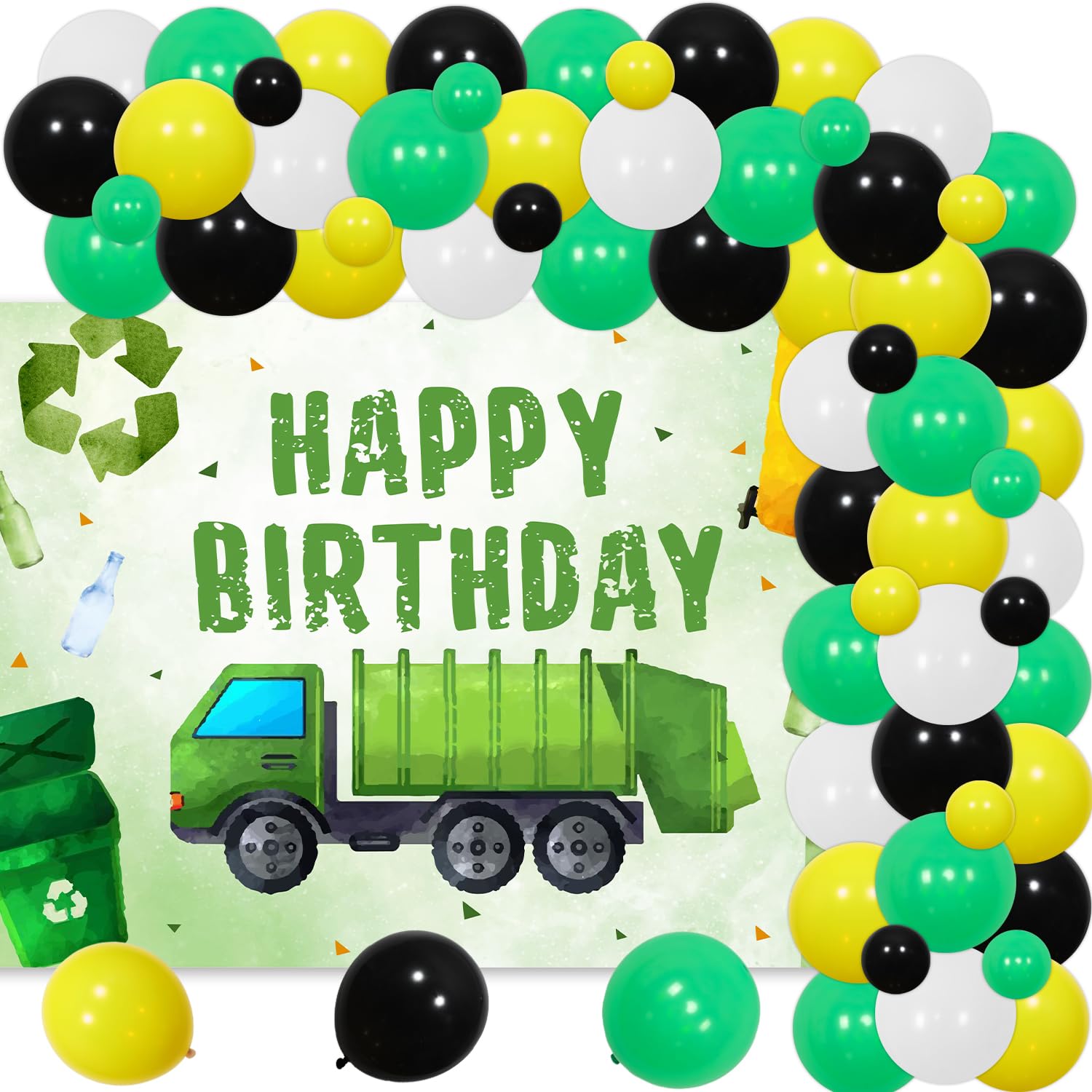 Buy 71Pcs Garbage Truck Birthday Decorations, Recycling Truck Birthday