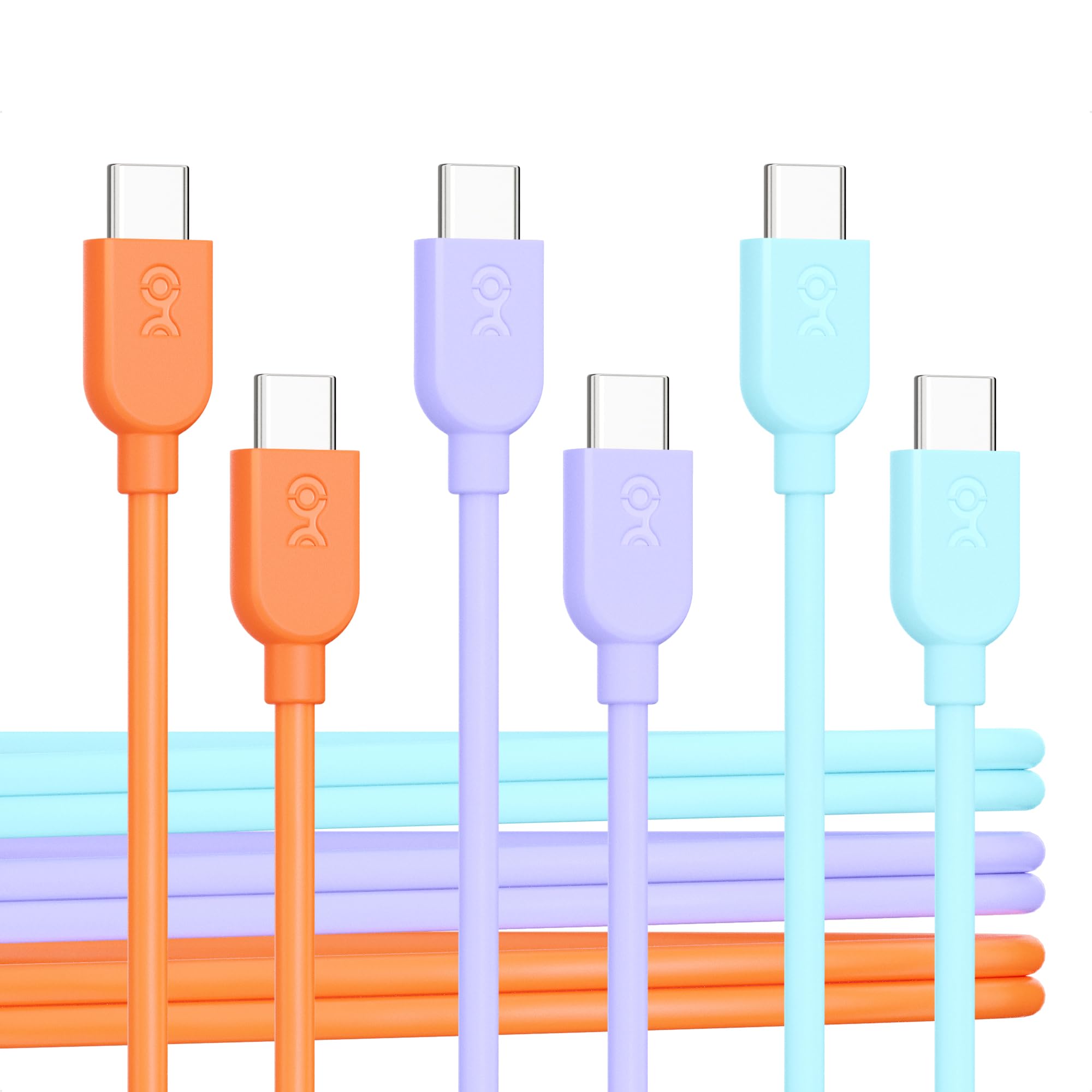Cable Matters 3-Pack Long USB C Charging Cable, 60W Charging, 10ft, White
