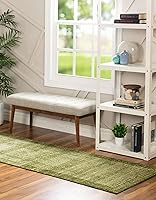 Vista 4 de Unique Loom Del Mar Collection - Alfombra de área - Abigail (2 x 8 pies, verde claro/marfil)