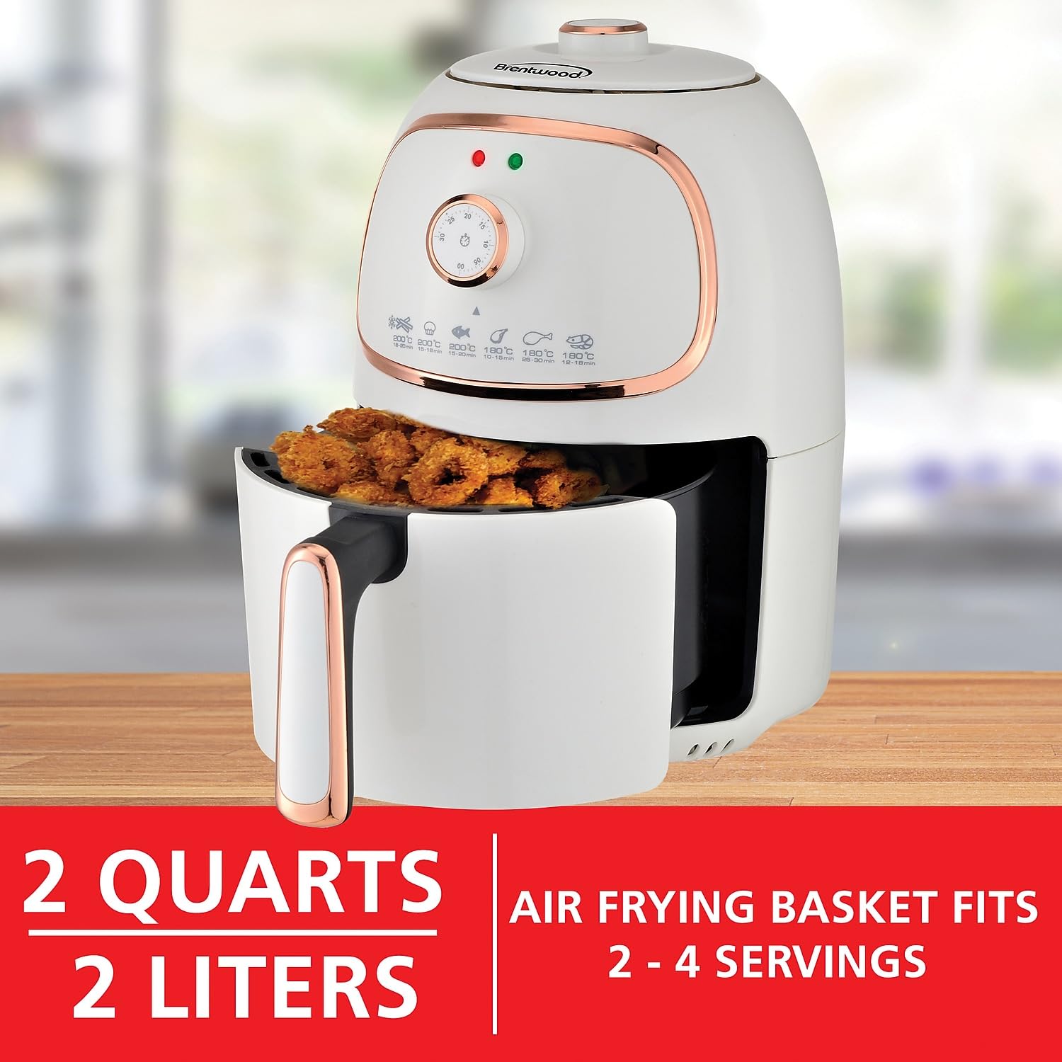 Brentwood AF-202W air Fryer, standard, White
