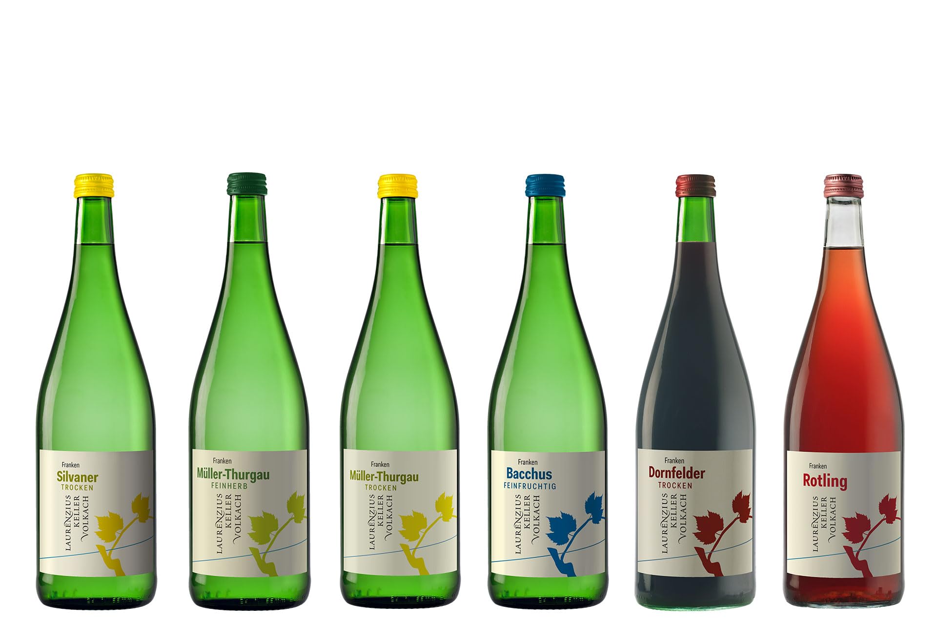 WEIN WISCHER Weinpaket QUALITÄTSWEINE (6 x 1,0l) Müller-Thurgau, Bacchus, Dornfelder, Rotling, Silvaner, Weinprobe Laurenziuskeller, Frankenwein