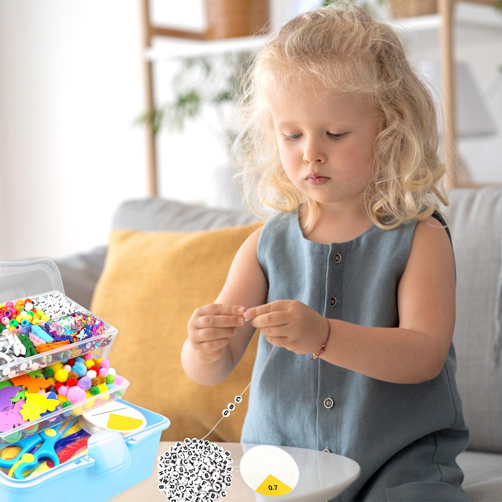 ZEIZHUBN Kit Bricolage Enfants 3000 Pièces Activité Manuelle Enfant Tout-en-Un Kits de Loisirs Créatifs avec Pipe Cleaners DIY Loisirs Creatifs Cadeaux Filles et Garçons 4-8, 8-12 Ans
