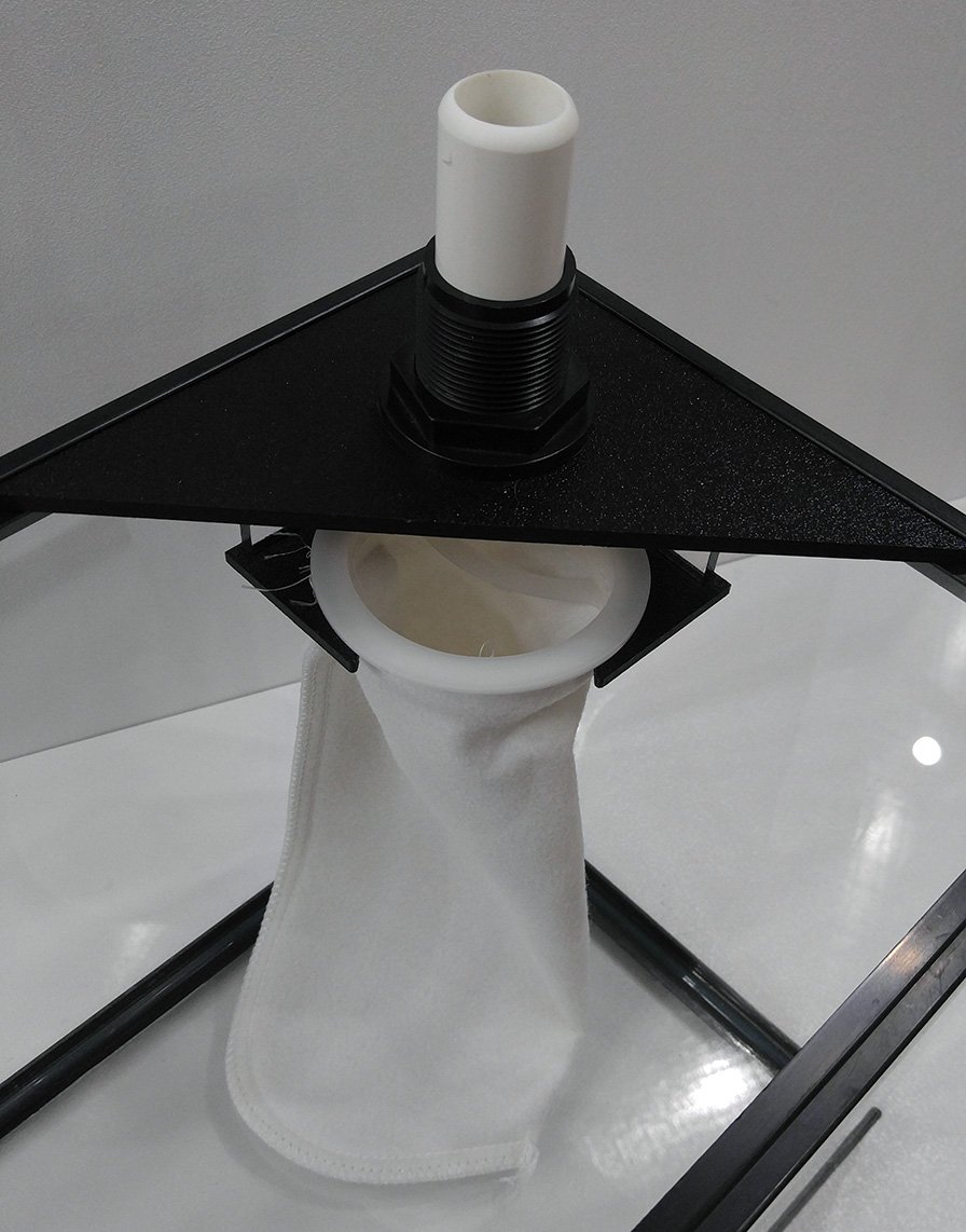 Buy Aquarium 4 inch Corner Filter Sock Holder with 200 Micron Sock for