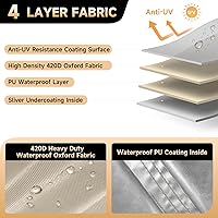 Vista 4 de LXKCKJ Air Conditioner Cover for Outside Units - 420D Heavy-Duty Waterproof Winter AC Cover, All-Weather Protection for HVAC Condenser Units, Fits