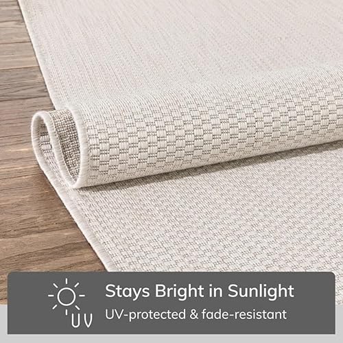 Miniatura 3 de Alfombra reversible de grano de madera rústica para exteriores, alfombra de madera estampada para balcón, terraza, porche, patio, antideslizante,