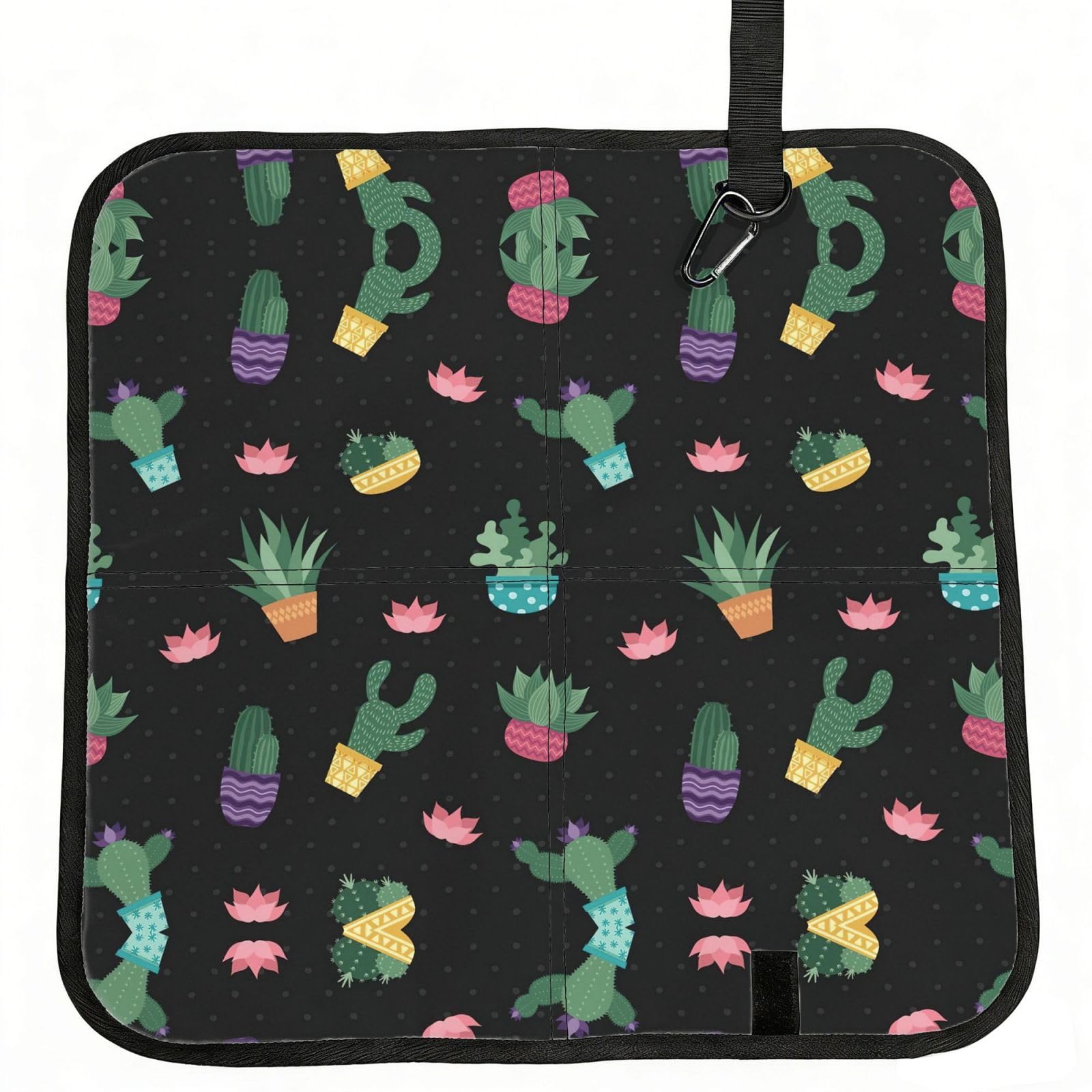 OKFSTY Cactus.. Print Fold Away Seat Cushion Portable Outdoor Pad Polyester Bleacher Bench Mat Travel Picnic Pad