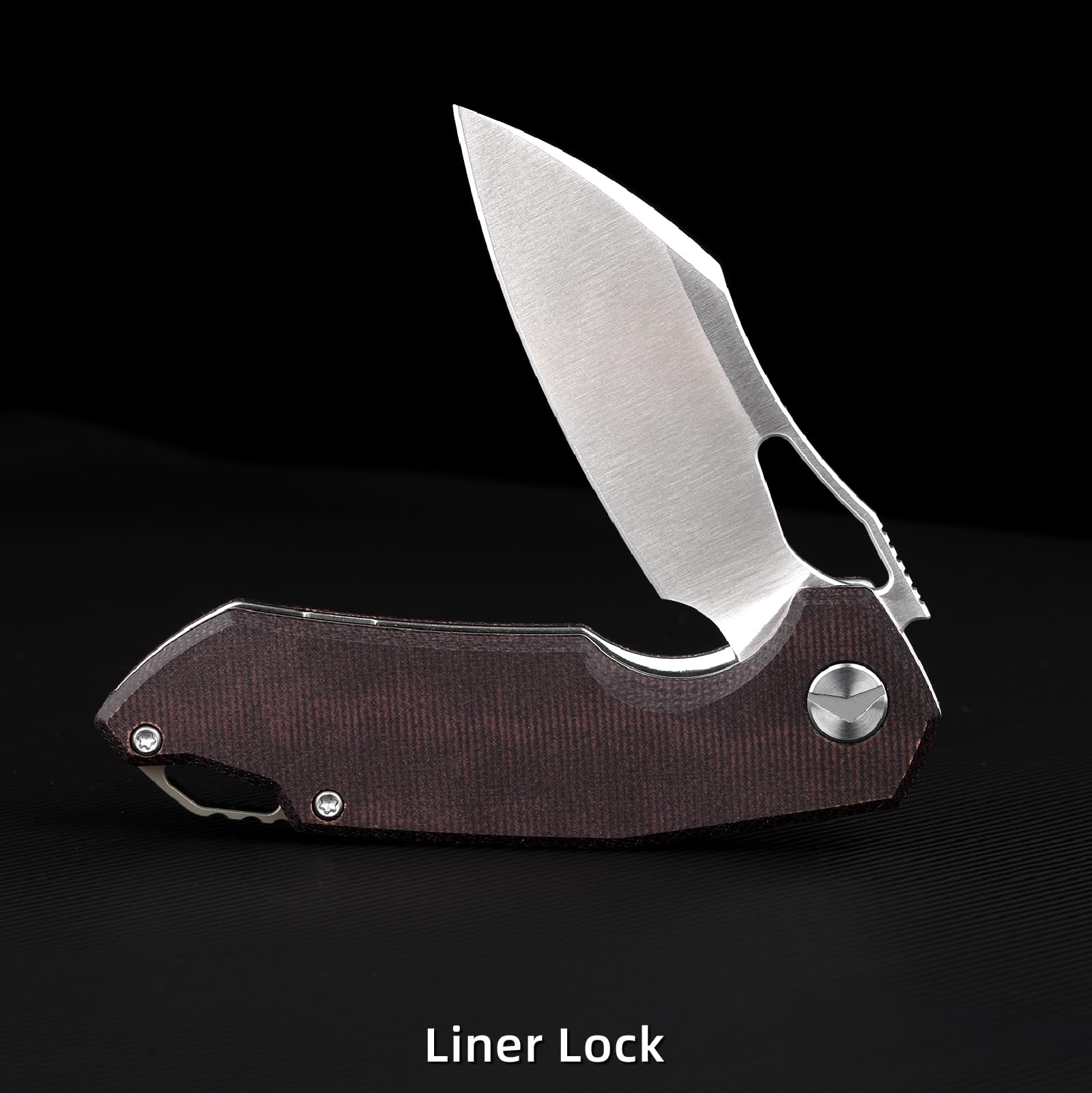 Taschenmesser für Männer, 154CM Stahl, EDC Einhandmesser Jagdmesser Camping-Klappmesser mit für Outdoor, Überleben, Jagd und Camping (Rot)