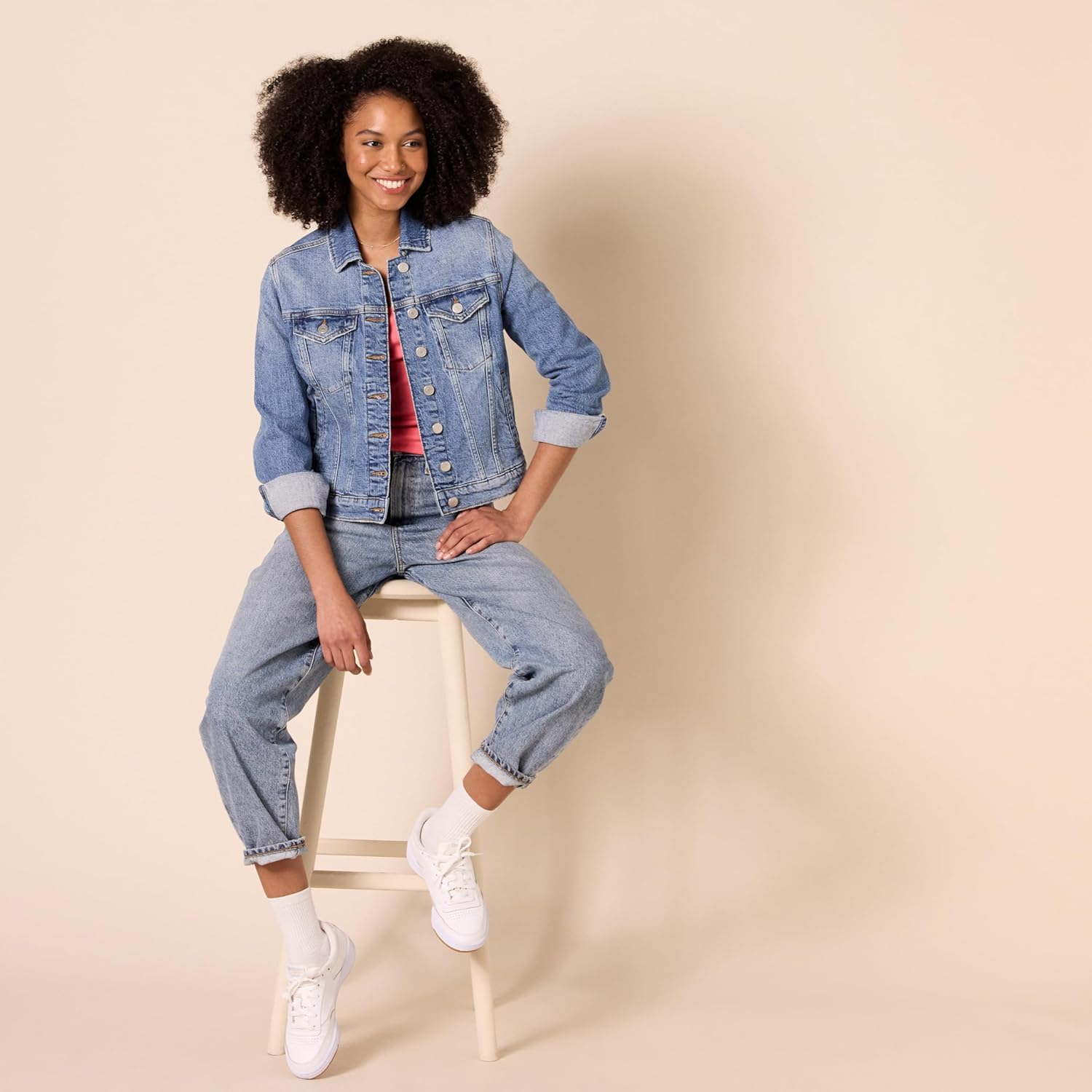 Amazon Essentials Women's Slim-Fit Long Sleeve Square Neck T-Shirt - Image 5