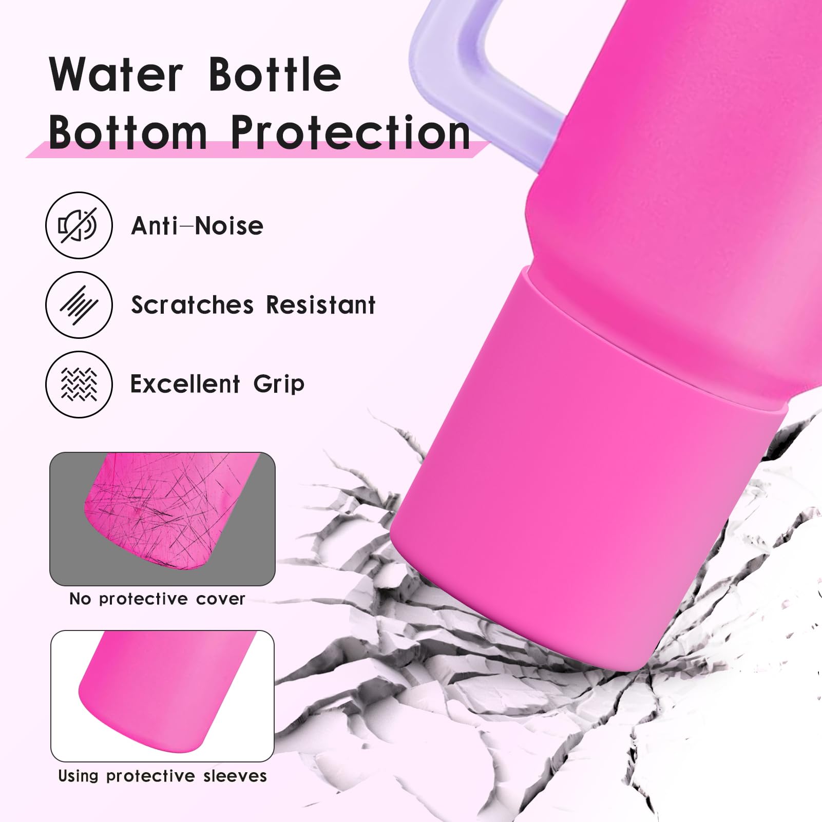BKBY Glitter Boot For Simple Modern Tumbler - Protective Silicone Sleeve For 24/30/40 Oz Trek Collection - View #3